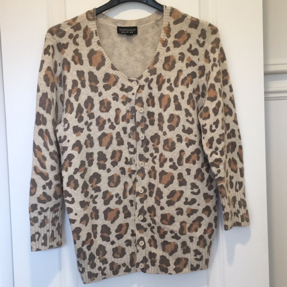 Animal print cardigan
